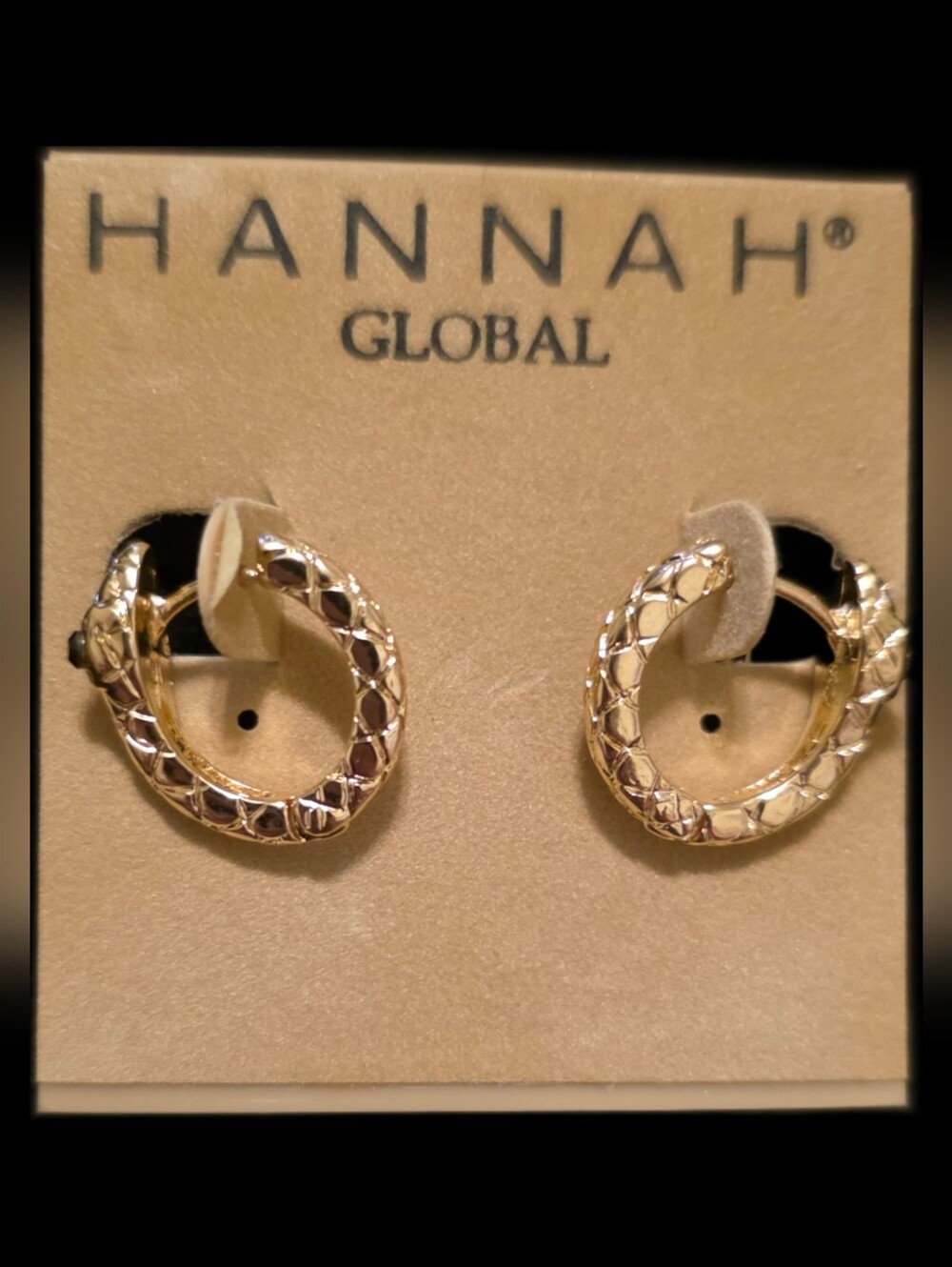 Textured Snake Hoop Earrings